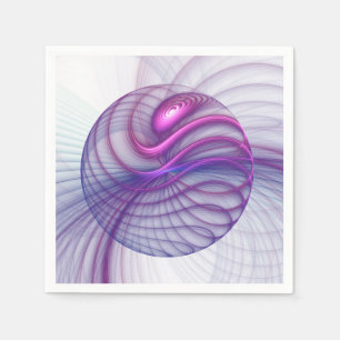 Guardanapo De Papel Balanço Bonito Arte Fractal Abstrata Moderna Rosa
