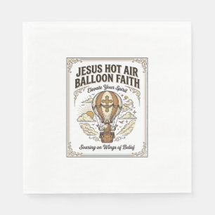 Guardanapo De Papel Balão de Ar Quente Jesus Fé Balão de Ar Quente Jes