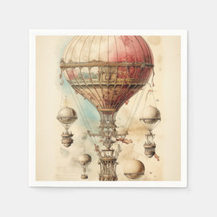 Guardanapo De Papel Balão de Ar Quente Steampunk (4)