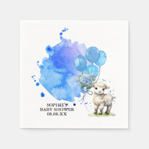 Guardanapo De Papel Balão de Hydrangea Azul, Pequeno Lambe