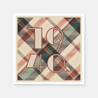 Guardanapo De Papel Balão de Xadrez dos anos 40