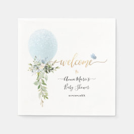 Guardanapo De Papel Balão Glitter Azul PixDezines Qualquer evento Bem-