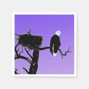 Guardanapo De Papel Bald Eagle em Sunset - Arte original sobre a vida