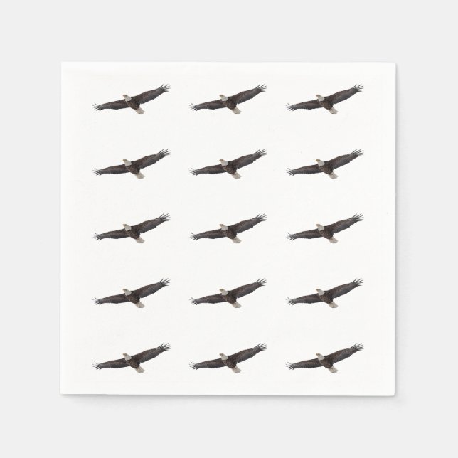 Guardanapo De Papel Bald Eagle Soaring (Frente)