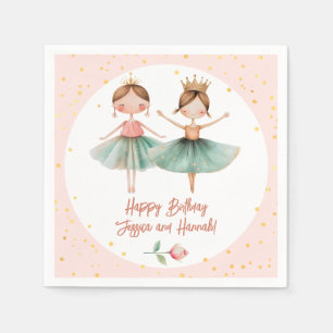 Guardanapo De Papel Balé Ballerina - Aniversário de criança duplo cor-