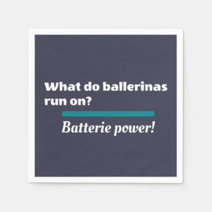 Guardanapo De Papel Balé Ballerinas - Piada de dança Batterie