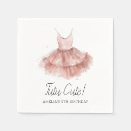 Guardanapo De Papel Balé Cute Ballerina - Script Rosa Tutu Aniversário