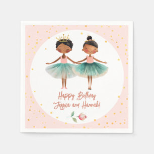 Guardanapo De Papel Ballerina Balé Rosa Rosa Duplo Aniversário
