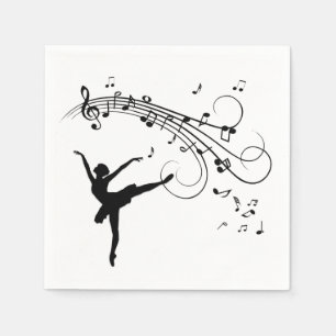 Guardanapo De Papel Ballerina Dancing e a música segue