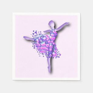 Guardanapo De Papel Ballerina Napkins Balé Dancer Mulher