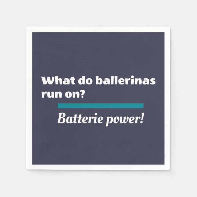 Guardanapo De Papel Ballerinas Balé Dance Piada Batterie (Frente)