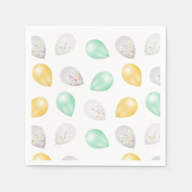 Guardanapo De Papel Balões 3D vibrantes Papel Napkins (Frente)