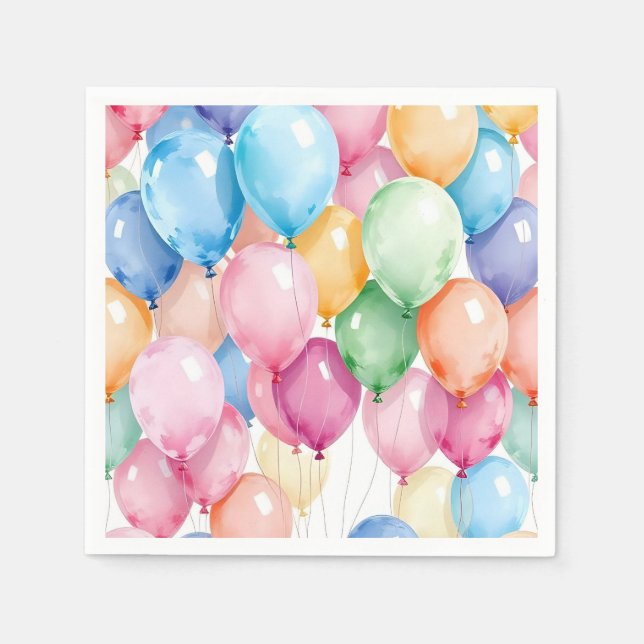 Guardanapo De Papel Balões de Aniversário (Frente)