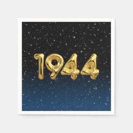 Guardanapo De Papel Balões De Aniversário De 1944 Em Estrelas
