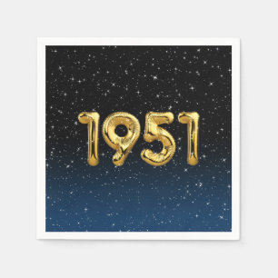 Guardanapo De Papel Balões De Aniversário De 1951 Em Estrelas Napkin