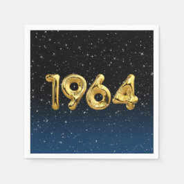 Guardanapo De Papel Balões De Aniversário De 1964 Em Estrelas