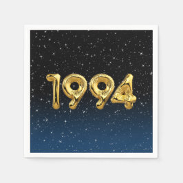 Guardanapo De Papel Balões De Aniversário De 1994 Em Estrelas