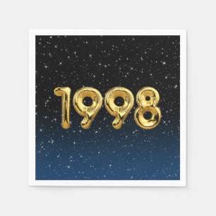 Guardanapo De Papel Balões De Aniversário De 1998 Em Estrelas