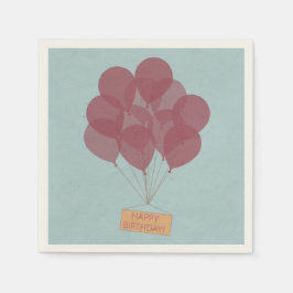 Guardanapo De Papel Balões de aniversário felizes