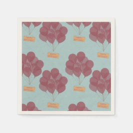 Guardanapo De Papel Balões de aniversário felizes