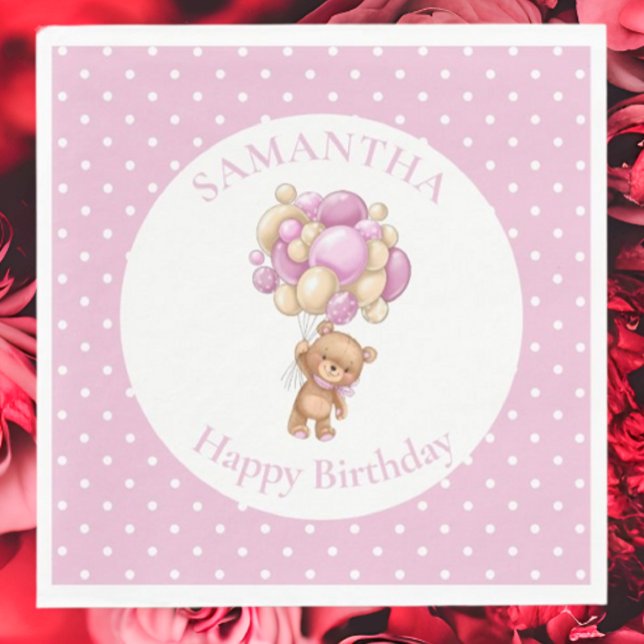 Guardanapo De Papel Balões de pinça de Urso de Brincos de Aniversário (Planning A Party Is Fun When You Shop With Us. Find Everything You Need)