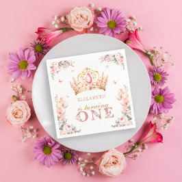 Guardanapo De Papel Balões de primeiro aniversario da Princesa Dourada