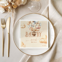 Guardanapo De Papel Balões de Urso de Teddy Esperado Sexo Neutro