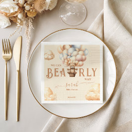 Guardanapo De Papel Balões de Urso de Teddy Neutro de Sexo de Esperanç