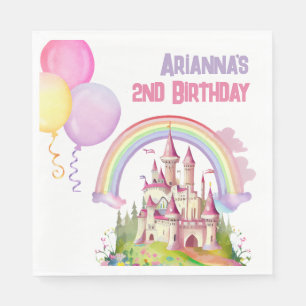 Guardanapo De Papel Baloões do Castelo Mágico Aniversário de 2 anos da