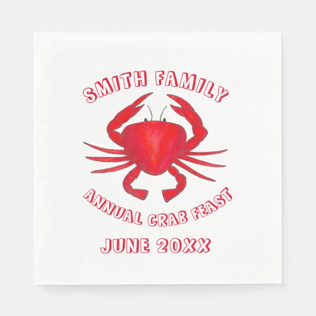 Guardanapo De Papel Baltimore Maryland Crab Banquete Crustacean Seafoo (Frente)