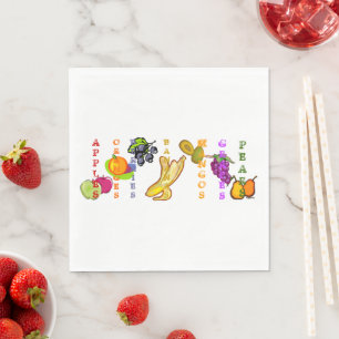 Guardanapo De Papel Bananas frutas com outras Frutas