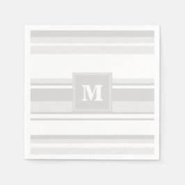 Guardanapo De Papel Banda de cinza leve monograma