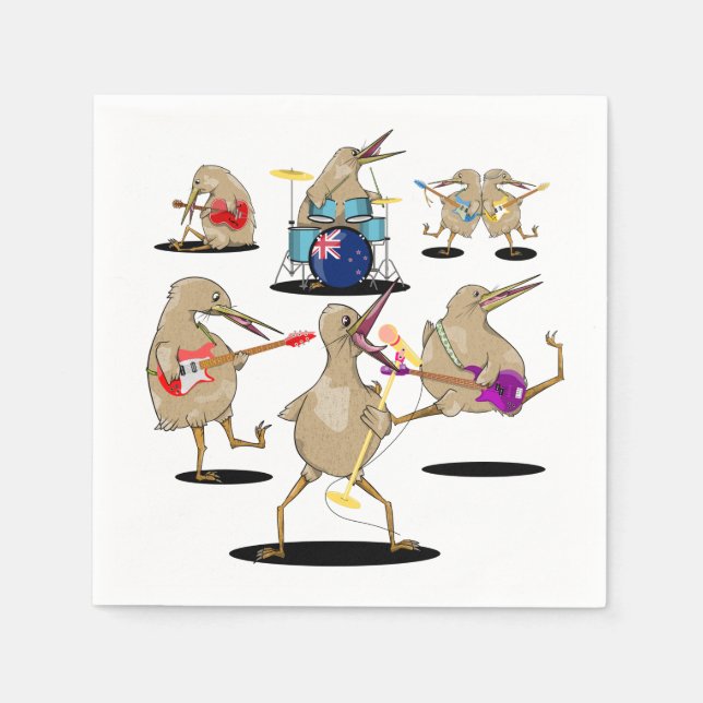 Guardanapo De Papel Banda NZ Music Kiwi (Frente)