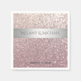 Guardanapo De Papel Banda prateada moderna elegante