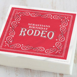 Guardanapo De Papel Bandana Vermelha - Tipografia Rodeada Simples - Ba