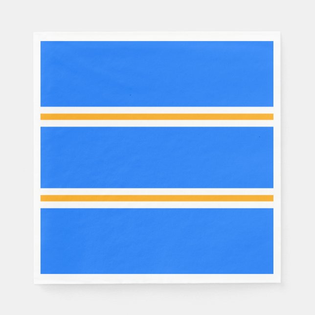 Guardanapo De Papel Bandas brancas amarelas amarelas brilhantes brilha (Frente)