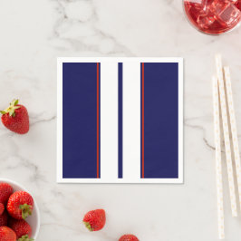 Guardanapo De Papel Bandas de corridas vermelho, branco e azul