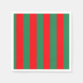 Guardanapo De Papel Bandas de Natal Clássicas, Vermelhas e Verdes