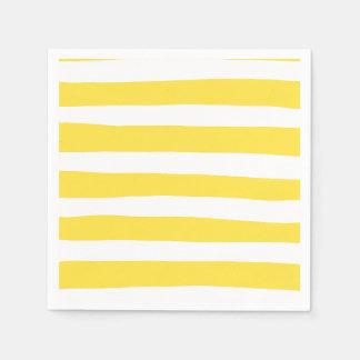 Guardanapo De Papel Bandas irregulares - Amarelo-limão-branco