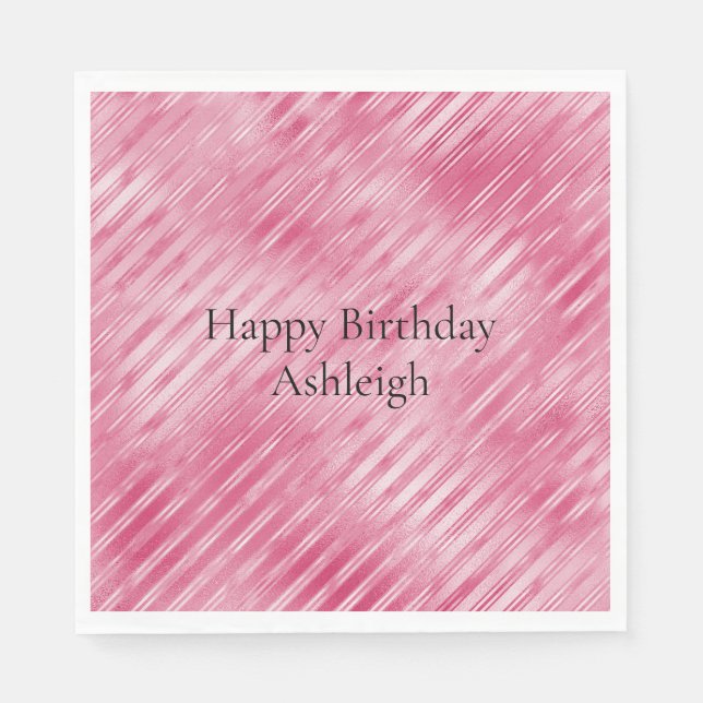 Guardanapo De Papel Bandas Rosa-Geladas (Frente)