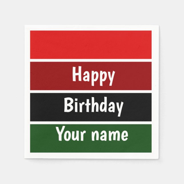 Guardanapo De Papel Bandas Vermelhas E Verdes (Frente)