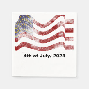 Guardanapo De Papel Bandeira Americana 4 de julho Papel Napkin
