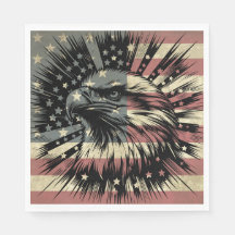 Bandeira Americana Águia Careca Patriótica 