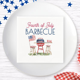 Guardanapo De Papel Bandeira Americana Barbecue 4º de julho Festa de V