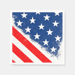 Guardanapo De Papel Bandeira Americana Camisa Estrelas Patriótica dos