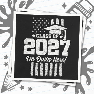 Guardanapo De Papel Bandeira Americana de Formatura Turma de Formandos