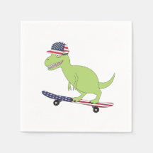 Bandeira Americana Dinosaur Skateboard