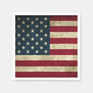 Guardanapo De Papel Bandeira Americana Grunge