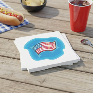 Guardanapo De Papel Bandeira Americana No Blue Napkins