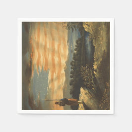 Guardanapo De Papel Bandeira Americana Patriótica no Céu